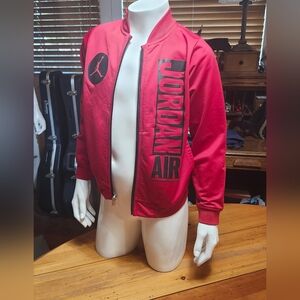 Jordan Air Youth Bomber Style Warmup Track Jacket In Fire Red - Size 7 LGG